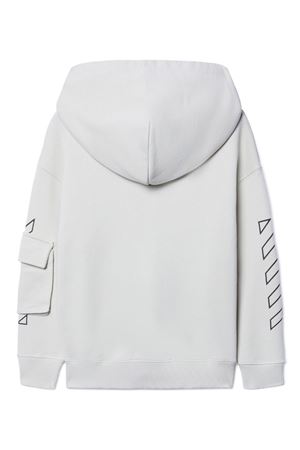 Bookish Zip-Up Hoodie OFF WHITE KIDS | OBBE005S25FLE0010510